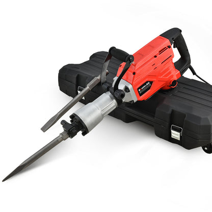 2300W Electric Demolition Jackhammer with Chisels & Case, 0.76m Hex Ram Head