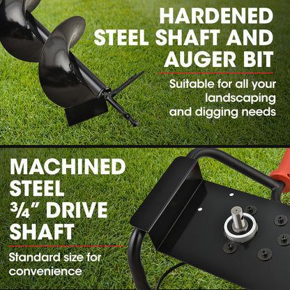 1500W Electric Post Hole Digger with 0.15m Auger and Safety Features