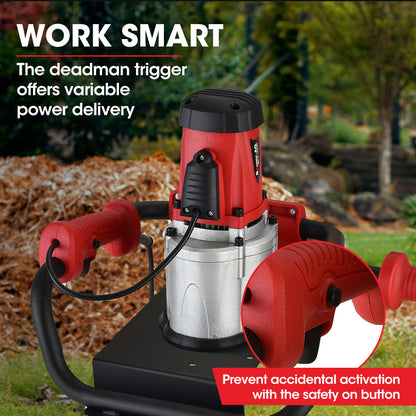 1500W Electric Post Hole Digger with 0.15m Auger and Safety Features