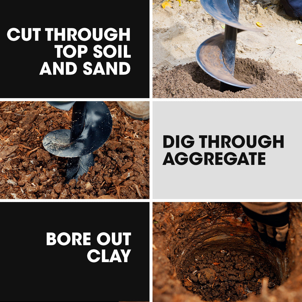 1500W Electric Post Hole Digger with 0.15m Auger and Safety Features