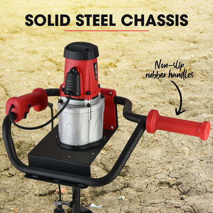 1500W Electric Post Hole Digger with 0.15m Auger and Safety Features