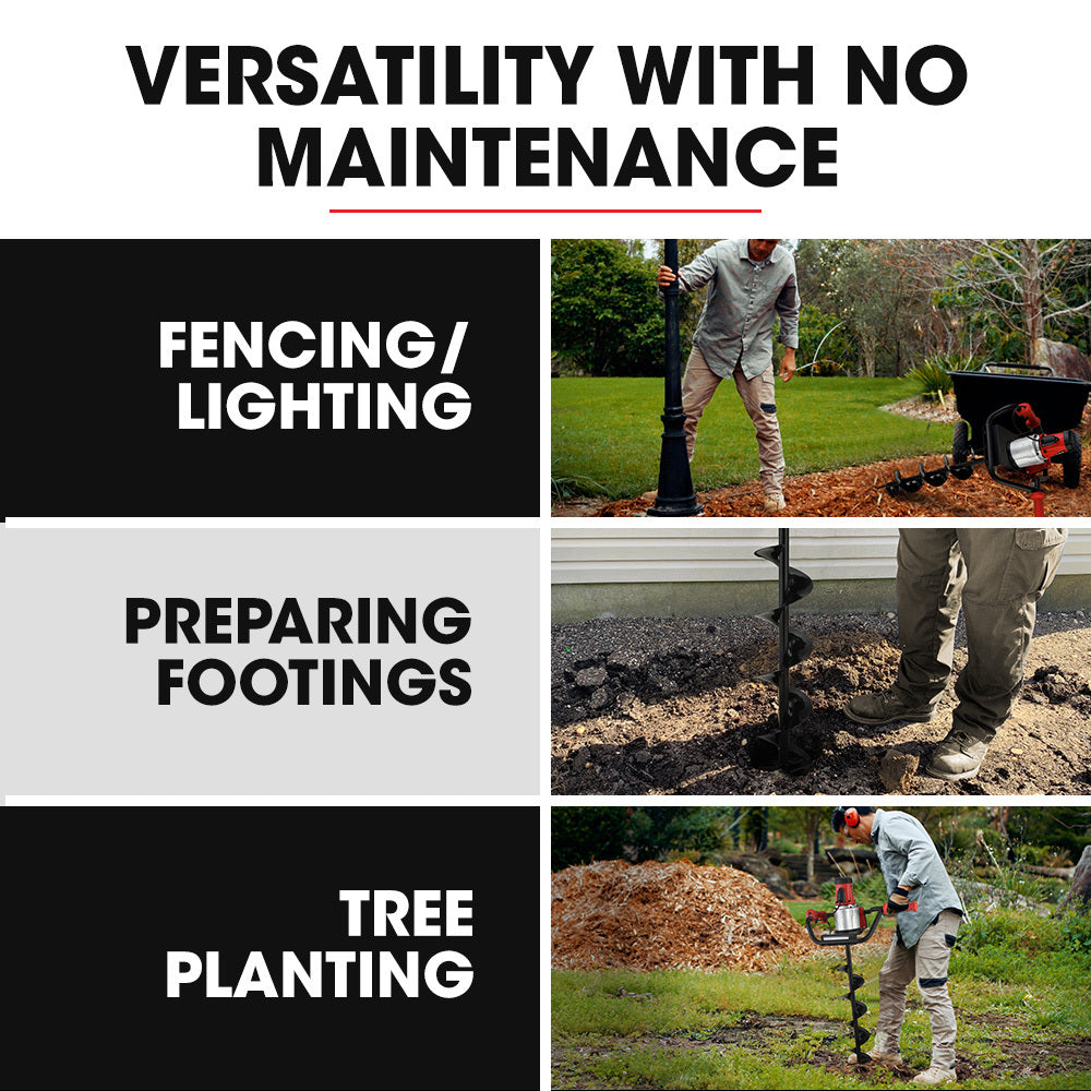 1500W Electric Post Hole Digger with 0.15m Auger and Safety Features