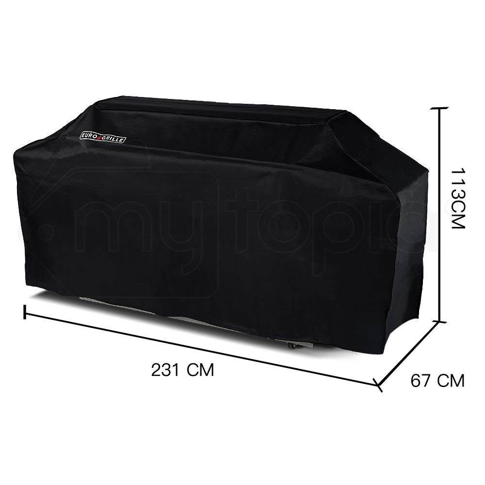 Durable Waterproof Cover for 9 Burner Double Hood BBQ - Fits EuroGrille