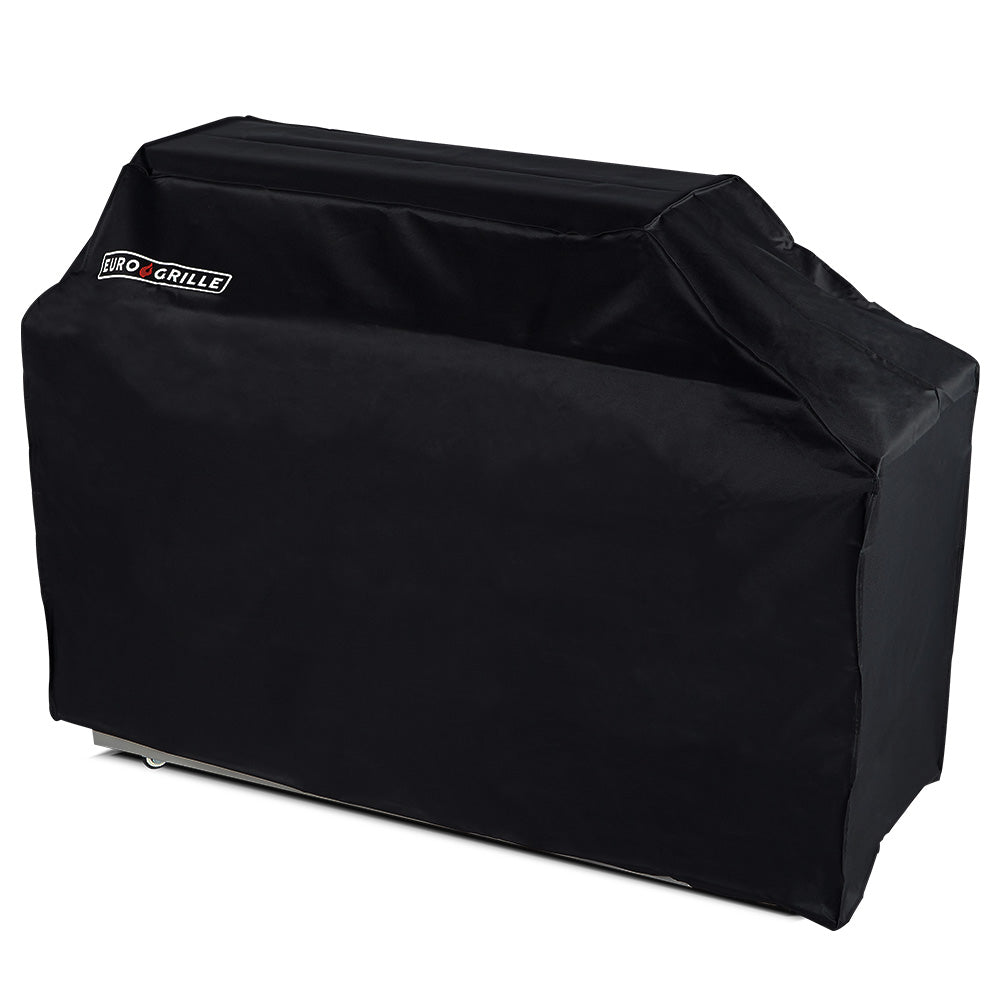 Durable Black Cover for 8 Burner BBQ - Waterproof PVC Fabric, Reinforced Corners