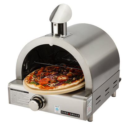 Portable Stainless Steel Pizza Oven with 0.3m Stone, LPG Powered for Outdoor Use