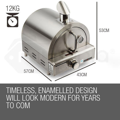 Portable Stainless Steel Pizza Oven with 0.3m Stone, LPG Powered for Outdoor Use