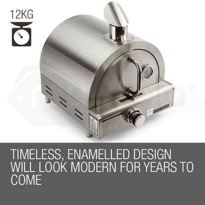 Portable Stainless Steel Pizza Oven with 0.3m Stone, LPG Powered for Outdoor Use