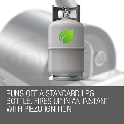 Portable Stainless Steel Pizza Oven with 0.3m Stone, LPG Powered for Outdoor Use