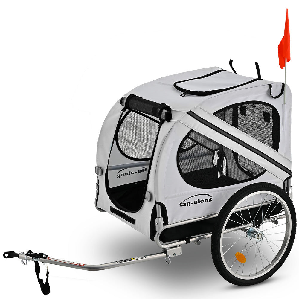 Convertible Pet & Cargo Bike Trailer with 0.5m Wheels - Grey