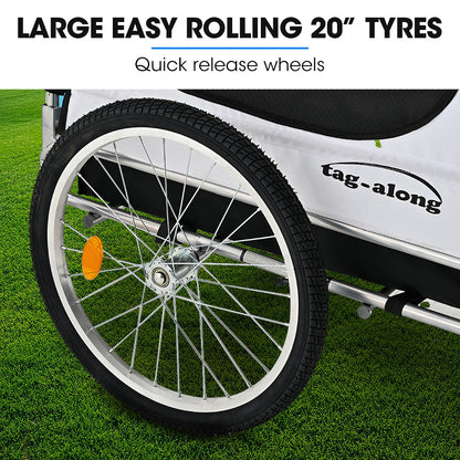 Convertible Pet & Cargo Bike Trailer with 0.5m Wheels - Grey