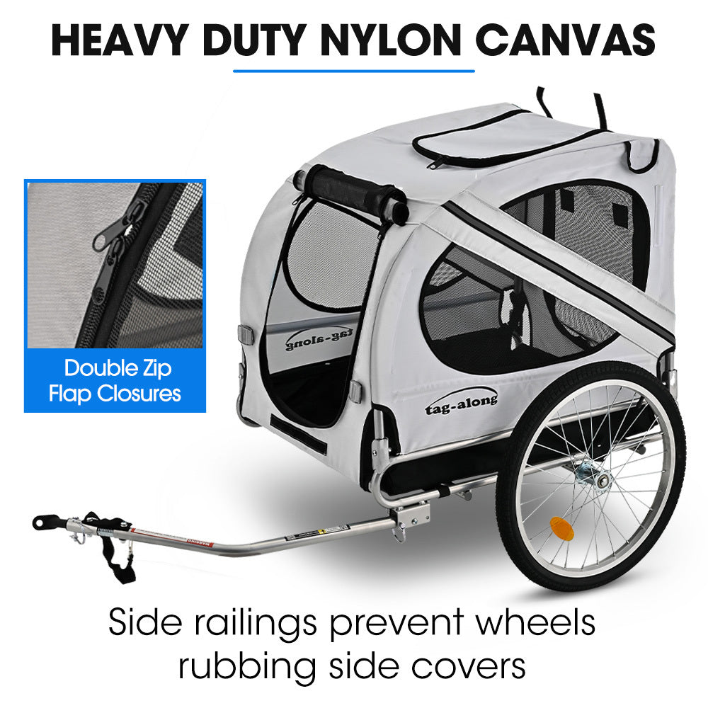 Convertible Pet & Cargo Bike Trailer with 0.5m Wheels - Grey