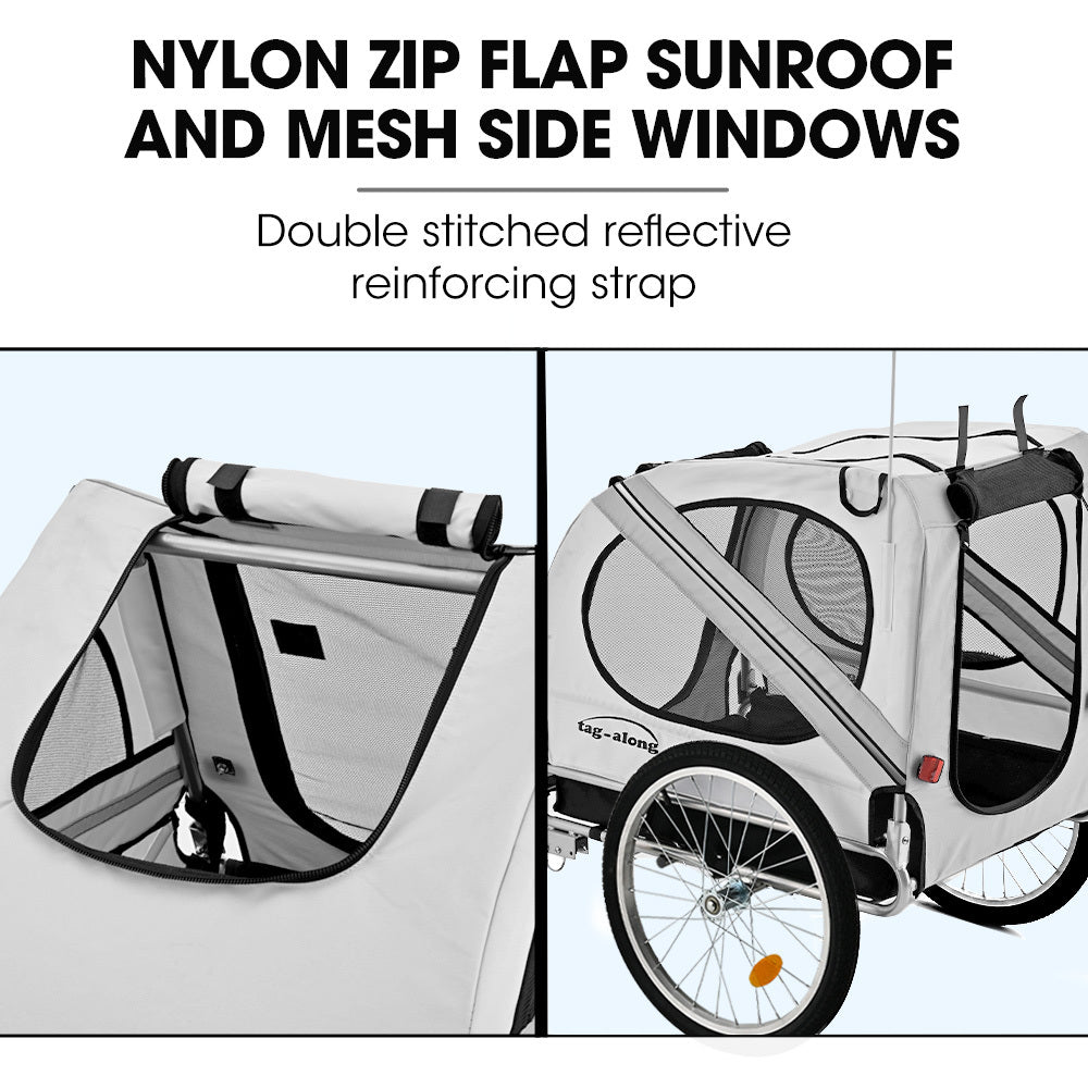 Convertible Pet & Cargo Bike Trailer with 0.5m Wheels - Grey