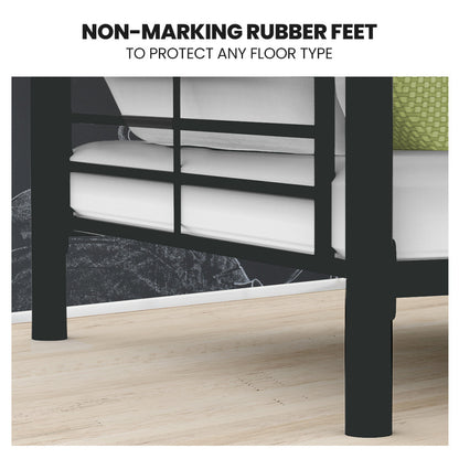Convertible King Single Bunk Bed Frame, Dark Grey, Modular Design, 0.5m & 0.7m Capacity