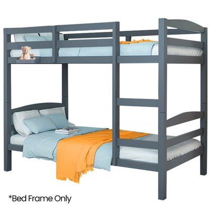 Modular Pine Bunk Bed Frame, Converts to Two Singles, Grey, Kids' Furniture