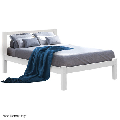 King Single Wooden Bed Frame with Durable Timber Slats, 150 kg Capacity