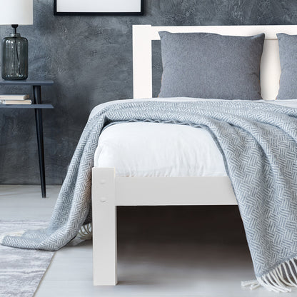 King Single Wooden Bed Frame with Durable Timber Slats, 150 kg Capacity