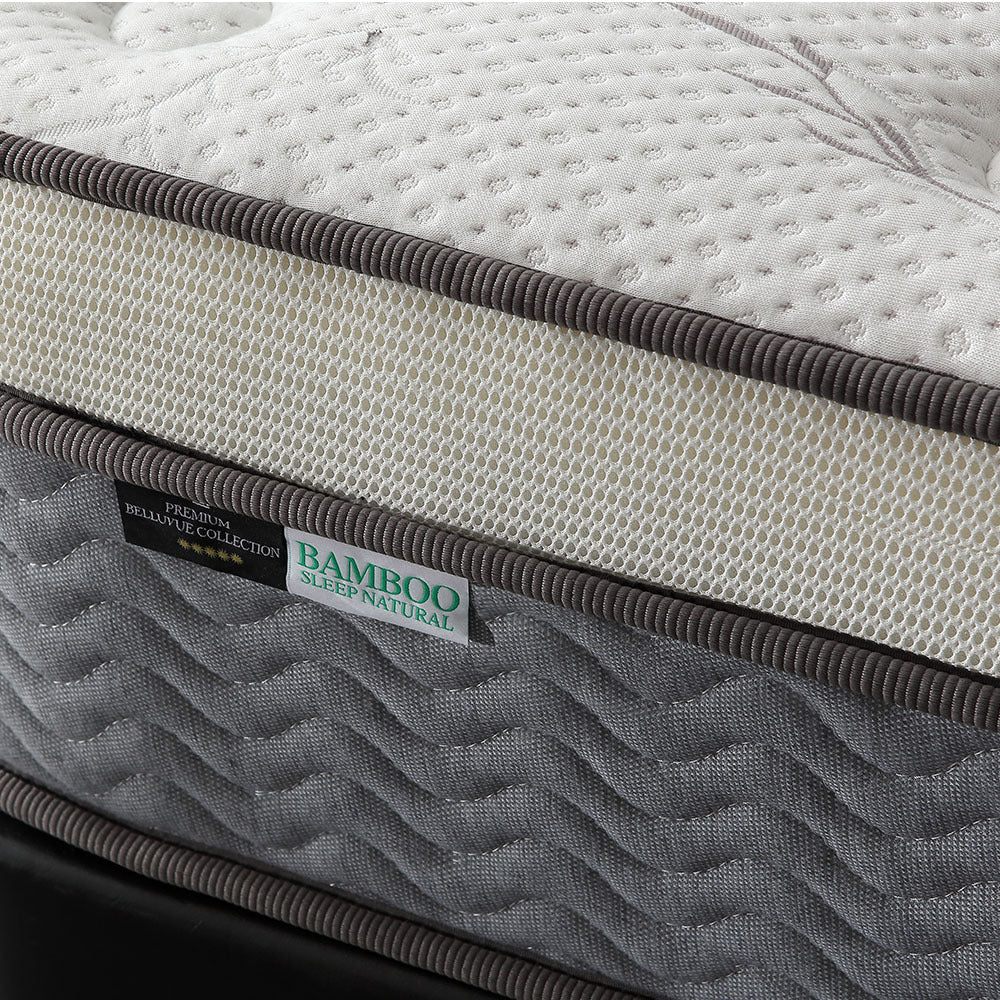 31cm King Single Mattress with Euro Top, Bamboo Fabric, Memory Foam & Latex