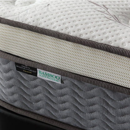 31cm King Single Mattress with Euro Top, Bamboo Fabric, Memory Foam & Latex