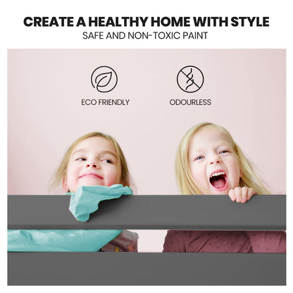 Modular Single Bunk Bed Frame with Convertible Design and Secure Ladder, Grey