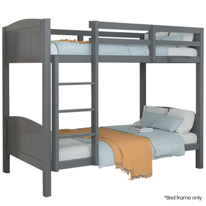 Convertible Pine Bunk Bed Frame - Modular Design, Splits into Two Single Beds