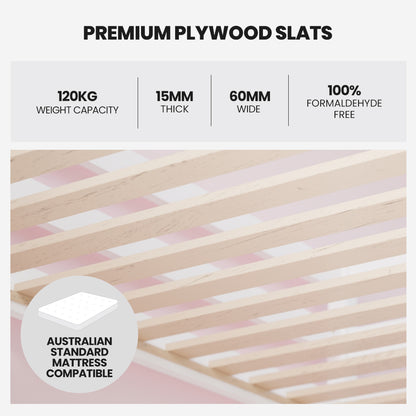 Children's Single Loft Bed Frame with Hideout and Customizable Curtains