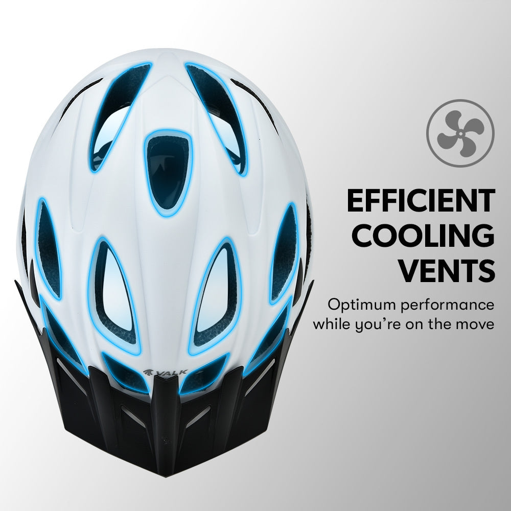 Adjustable Mountain Bike Helmet with 22 Vents and Quick-Lock Buckle, 58-61cm