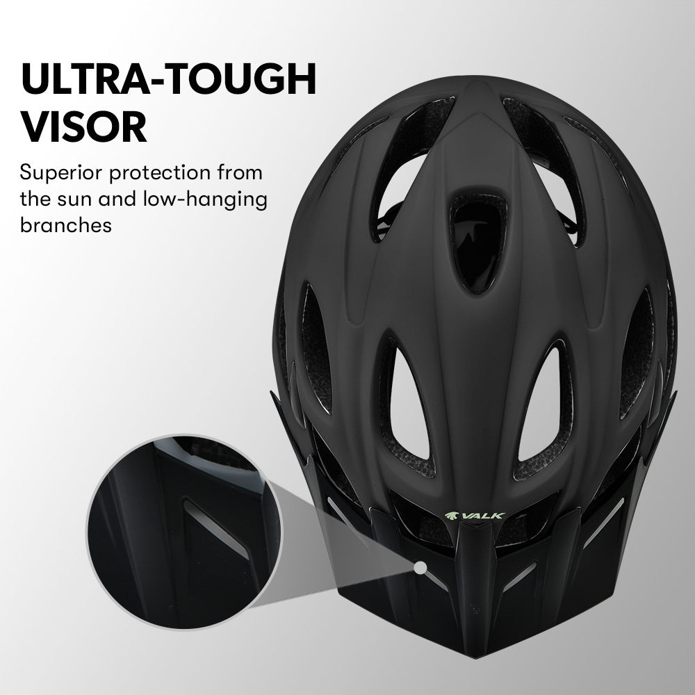 Adjustable Mountain Bike Helmet with 22 Vents, Medium (0.56-0.58 m)