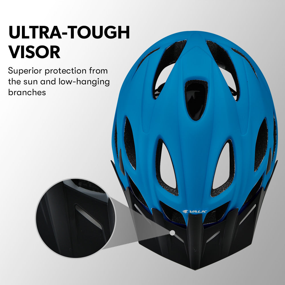 Adjustable Lightweight Mountain Bike Helmet with 22 Vents, Medium (56-58cm)