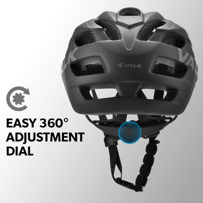 Adjustable Mountain Bike Helmet with 22 Vents & Visor, Size 0.54-0.56m
