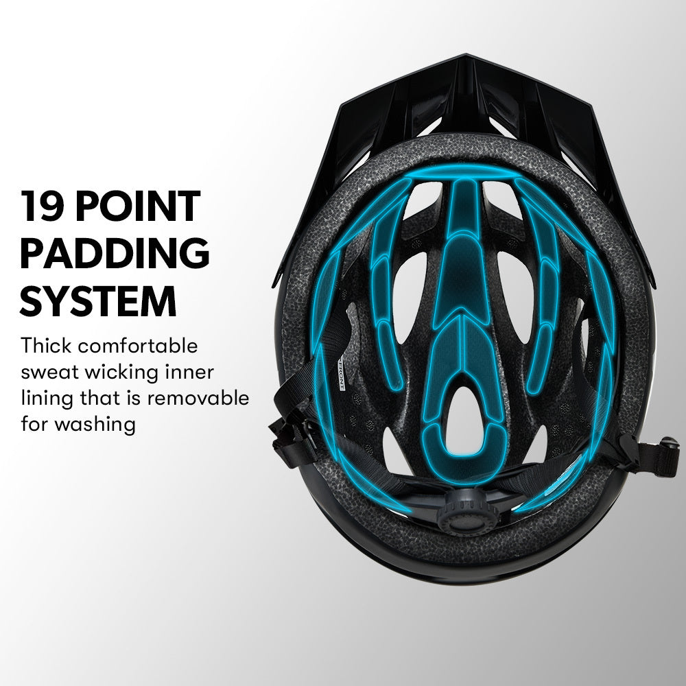 Adjustable Mountain Bike Helmet with 22 Vents, 54-56cm, Lightweight Design