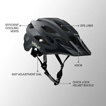 Adjustable Mountain Bike Helmet with 22 Vents, 54-56cm, Lightweight Design