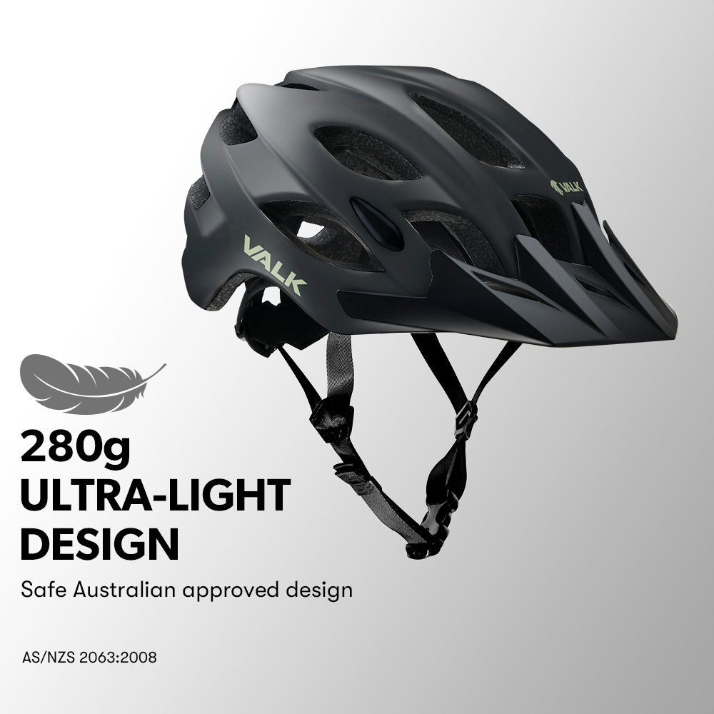 Adjustable Mountain Bike Helmet with 22 Vents, 54-56cm, Lightweight Design