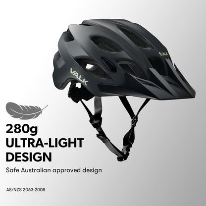 Adjustable Mountain Bike Helmet with 22 Vents, 54-56cm, Lightweight Design
