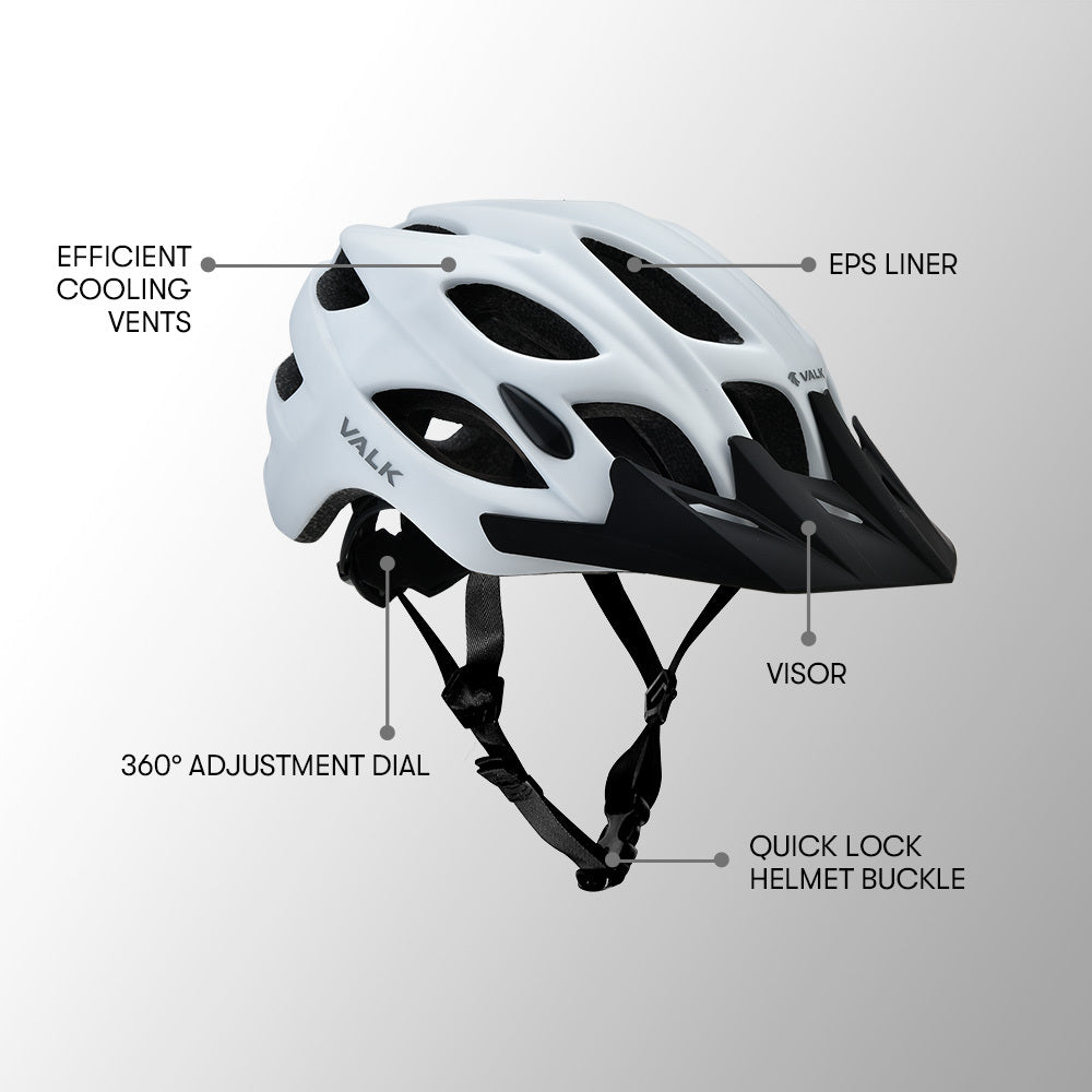 Ultra-Light Mountain Bike Helmet with 22 Vents and Adjustable Fit (54-56cm)