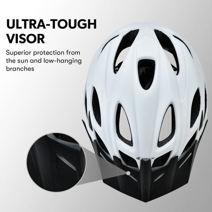 Ultra-Light Mountain Bike Helmet with 22 Vents and Adjustable Fit (54-56cm)
