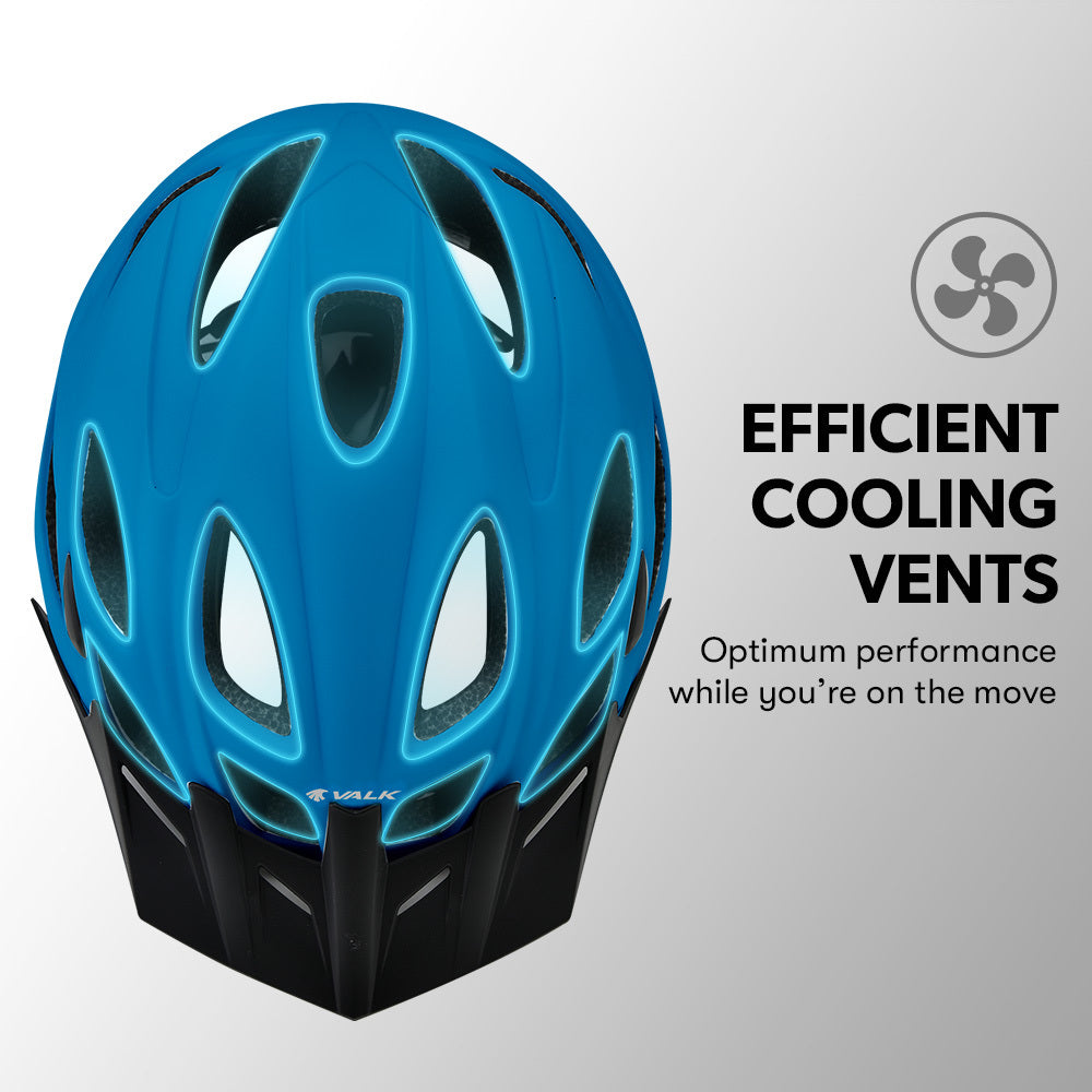 Adjustable Mountain Bike Helmet with 22 Vents and 360° Dial (54-56 cm)
