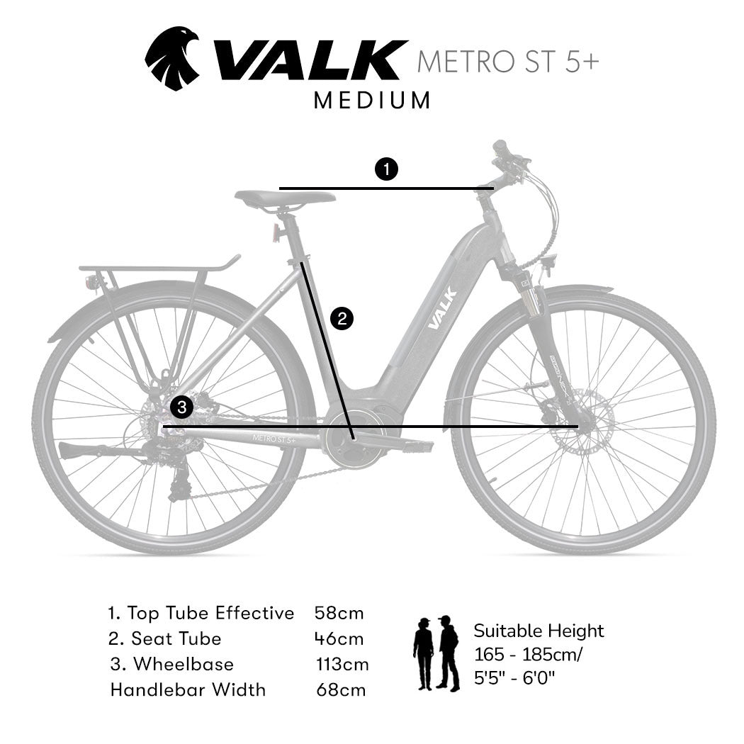 Electric Commuter Bike with Mid-Drive, Step-Thru Frame, Dark Grey, 85km Range