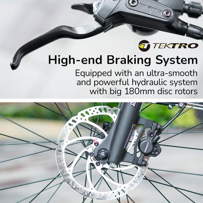 Electric Commuter Bike with Mid-Drive, Step-Thru Frame, Dark Grey, 85km Range
