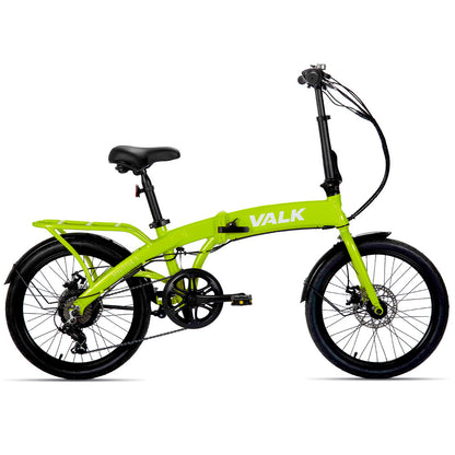 Electric Folding Bike with 7-Speed Shimano, 0.51m Tyres, Lime Green, 250W Motor