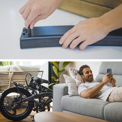 2023 Electric Folding Bike, 20m Tyres, 7-Speed, Compact Design, Dark Grey