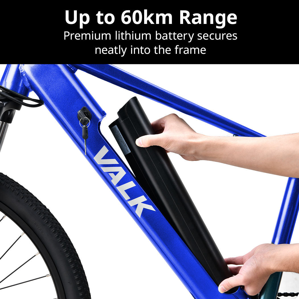 Electric Mountain Bike with 250W Motor, Medium Frame, 0.5m Wheels, Blue