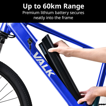 Electric Mountain Bike with 250W Motor, Medium Frame, 0.5m Wheels, Blue
