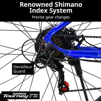 Electric Mountain Bike with 250W Motor, Medium Frame, 0.5m Wheels, Blue
