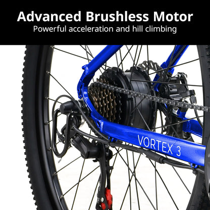 Electric Mountain Bike with 250W Motor, Medium Frame, 0.5m Wheels, Blue