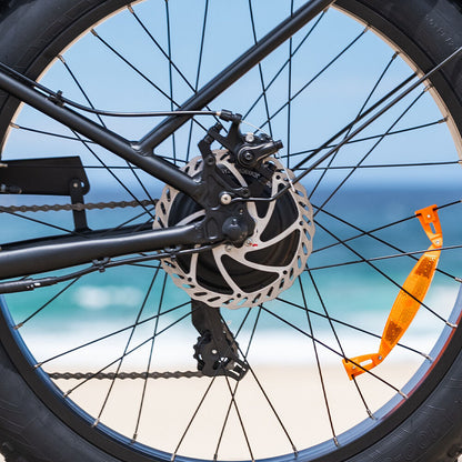 Electric Fat Tire Cruiser Bike, 350W Motor, 26" Wheels, 45km Range, Matte Black