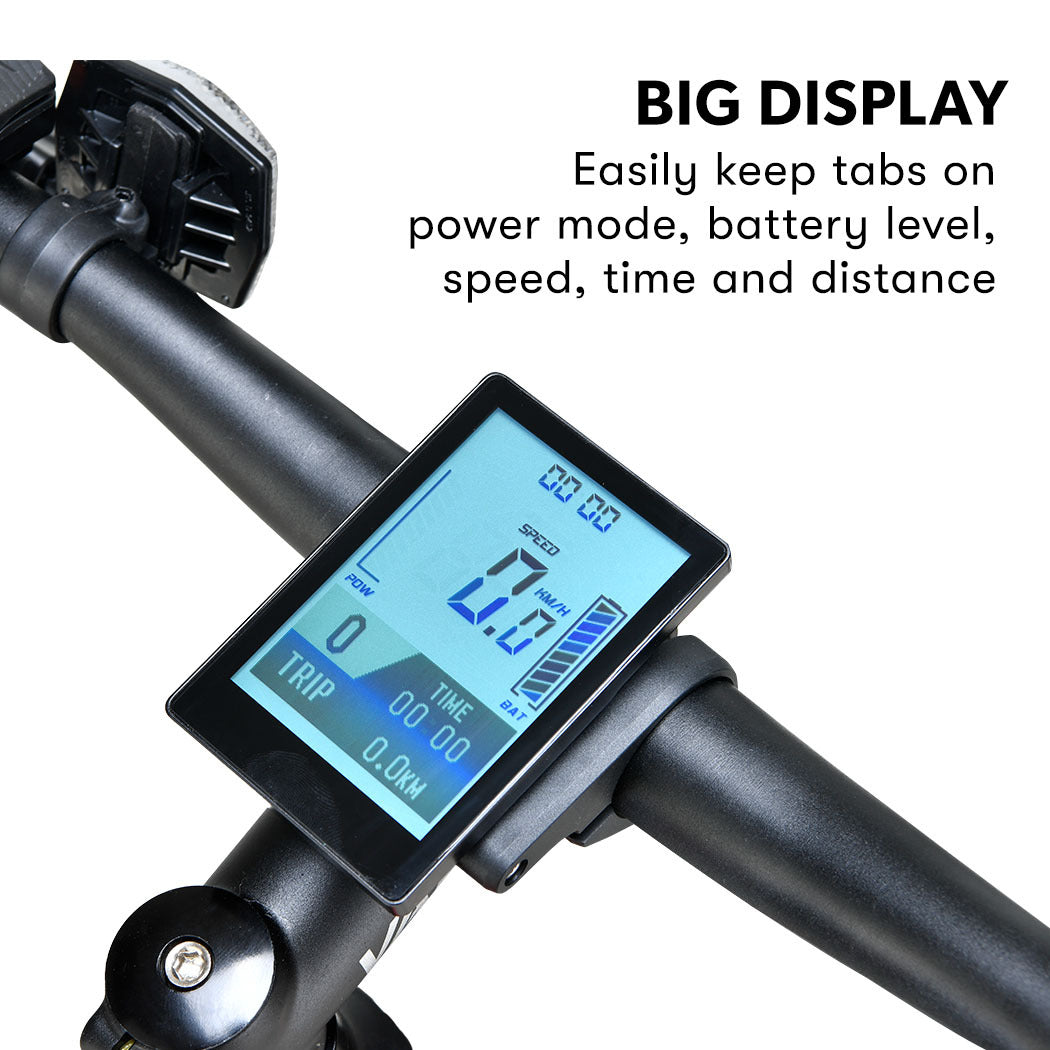 MX7 Electric Mountain Bike - 250W Motor, 0.7m Wheels, 40km Range, Black
