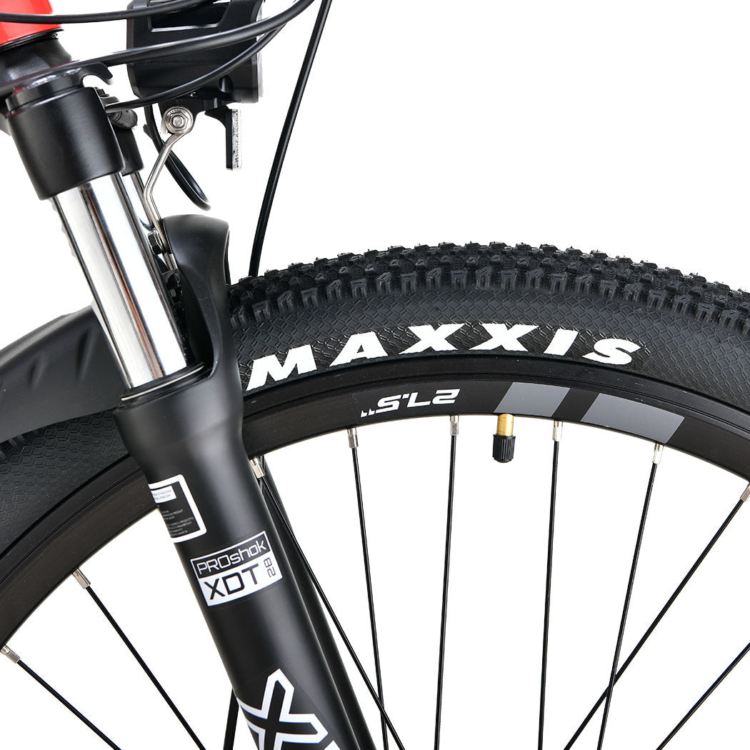 2023 MX7 Electric Mountain Bike, Medium Frame, Black/Red, 40km Range