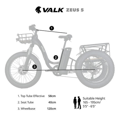 Electric Fat Tyre Tricycle, 500W, Hydraulic Brakes, 40km Range, Alloy Frame