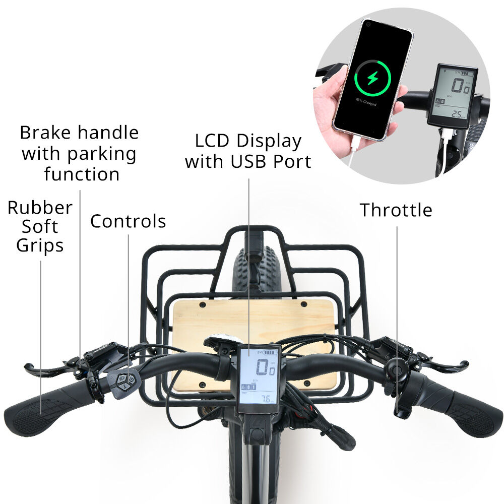 Electric Fat Tyre Tricycle, 500W, Hydraulic Brakes, 40km Range, Alloy Frame