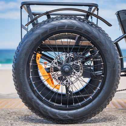 Electric Fat Tyre Tricycle, 500W, Hydraulic Brakes, 40km Range, Alloy Frame